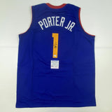 Autographed/Signed MICHAEL PORTER JR Denver Royal Blue Jersey PSA/DNA COA Auto