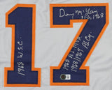 Denny McLain Signed Detroit Tigers Jersey 4xInscribed (Beckett) 1968 World Champ