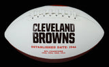 Jerry Sherk Signed Cleveland Browns Logo Football Inscribed DPOY 1976 (JSA COA)