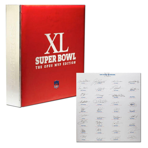 2006 Super Bowl XL Opus Signed All Living MVPs Starr, Brady, Aikman, Montana