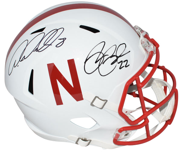 REX BURKHEAD & AMEER ABDULLAH SIGNED NEBRASKA CORNHUSKERS FULL SIZE SPEED HELMET