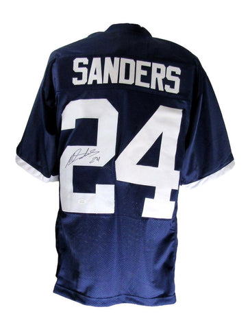 Miles Sanders Autographed Blue Custom Football Jersey Penn State PSU JSA