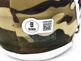 BIJAN ROBINSON AUTOGRAPHED FALCONS CAMO SPEED MINI HELMET BECKETT WITNESS 230233