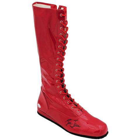 RIC FLAIR AUTOGRAPHED SIGNED RED RIGHT FOOTED BOOT WWE JSA STOCK #228114