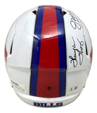 Jim Kelly Thomas Reed Signed Bills White FS Replica Speed Helmet Bills Mafia BAS