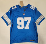 AIDAN HUTCHINSON SIGNED DETROIT LIONS NIKE XL LIMITED FUSE JERSEY BECKETT COA