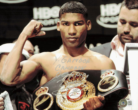 Yuriorkis Gamboa Autographed 8x10 Photo "Campeon Olimpico" Beckett QR #BH29097