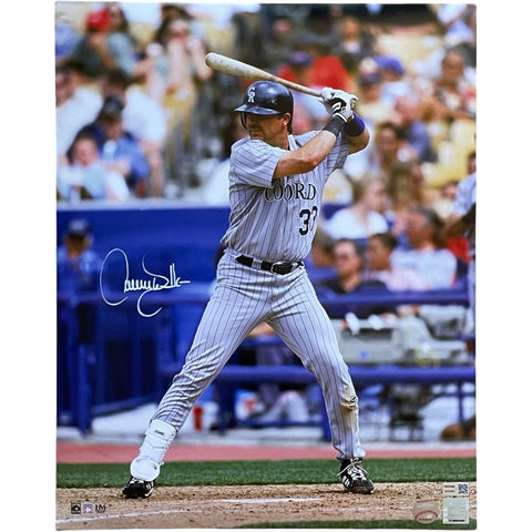 Larry Walker Autographed/Signed Colorado Rockies 16x20 Photo TRI 47367