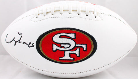 Elijah Mitchell Autographed San Francisco 49ers Logo Football-Beckett W Hologram