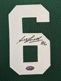 SUEDE FRAMED BOSTON CELTICS BILL RUSSELL AUTOGRAPH SIGNED JERSEY HOLLYWOOD HOLO