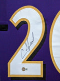 FRAMED BALTIMORE RAVENS ED REED AUTOGRAPHED SIGNED JERSEY BAS HOLO