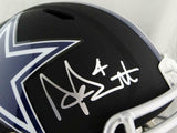 Dak Prescott Autographed Dallas Cowboys F/S Flat Black Helmet- Beckett Auth *S