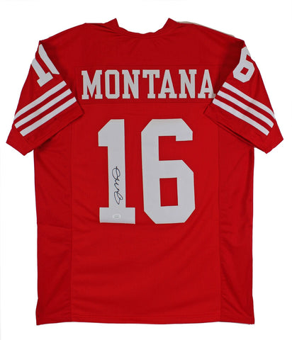 Joe Montana Authentic Signed Red Pro Style Jersey Autographed JSA or BAS