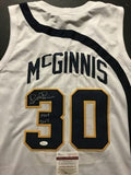 Autographed/Signed GEORGE MCGINNIS HOF 17 Indiana White Jersey JSA COA Auto