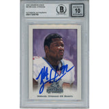 Michael Strahan Autographed 02 Gridiron Kings Grd 10 Trading Card Beckett 46077