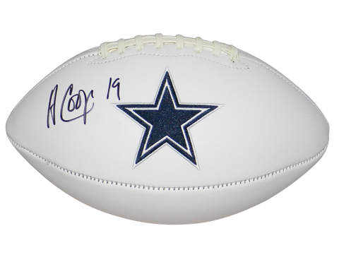 AMARI COOPER AUTOGRAPHED SIGNED DALLAS COWBOYS WHITE LOGO FOOTBALL JSA