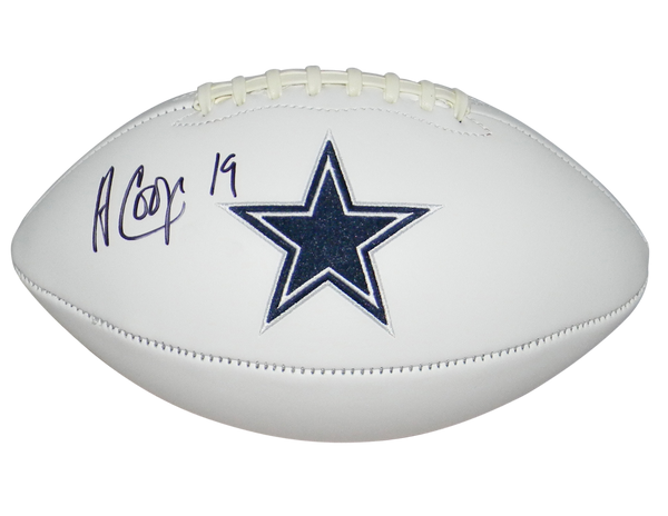 AMARI COOPER AUTOGRAPHED SIGNED DALLAS COWBOYS WHITE LOGO FOOTBALL JSA