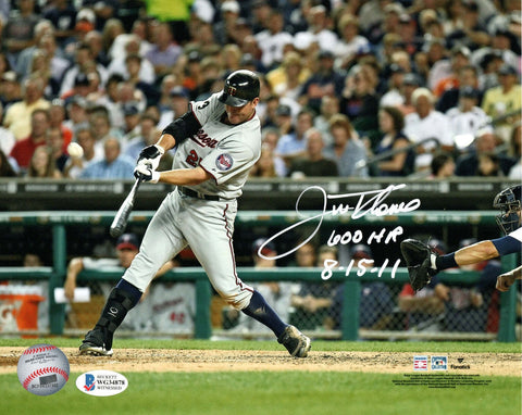 Jim Thome Signed Twins 600th Home Run 8x10 Photo W/ 600 HR 8-15-11 Beckett