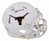 Texas Ja'Tavion Sanders Authentic Signed Speed Mini Helmet BAS Witnessed