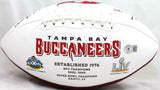 Devin White Autographed Tampa Bay Bucs Logo Football w/SB Champs-Beckett W Holo