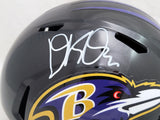 DAVID OJABO AUTOGRAPHED RAVENS BLACK FULL SIZE SPEED HELMET BECKETT QR 206131