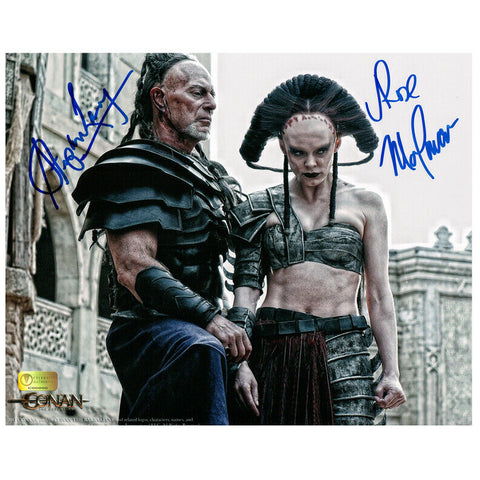 Rose McGowan Stephen Lang Autographed Conan the Barbarian Marique Zym 8x10 Photo