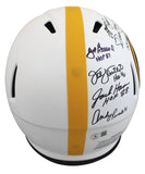 Steelers Greats (12) Signed Lunar Full Size Speed Proline Helmet W/ Case BAS Wit