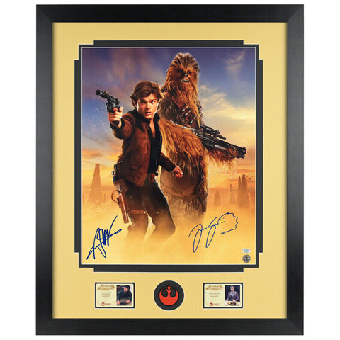 Alden Ehrenreich, Joonas Suotamo Autographed Solo Star Wars Story 16x20 F Photo