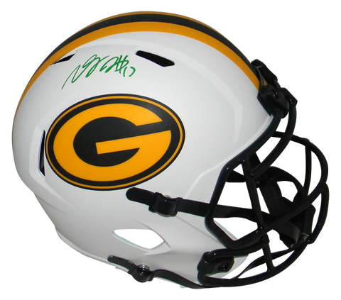 DAVANTE ADAMS SIGNED GREEN BAY PACKERS LUNAR FULL SIZE SPEED HELMET BECKETT