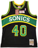 SONICS SHAWN KEMP AUTOGRAPHED BLACK AUTH M & N JERSEY XL REIGN MAN MCS 203434