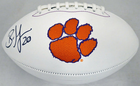 BRIAN DAWKINS AUTOGRAPHED CLEMSON TIGERS WHITE LOGO FOOTBALL BECKETT BAS 185115