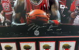 Michael Jordan Autographed "HOF 2009" Bulls 36" x 18" Framed Collage UDA LE 123