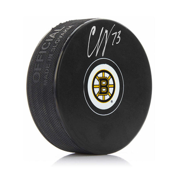 Charlie McAvoy Boston Bruins Autographed Signed Hockey Puck JSA PSA