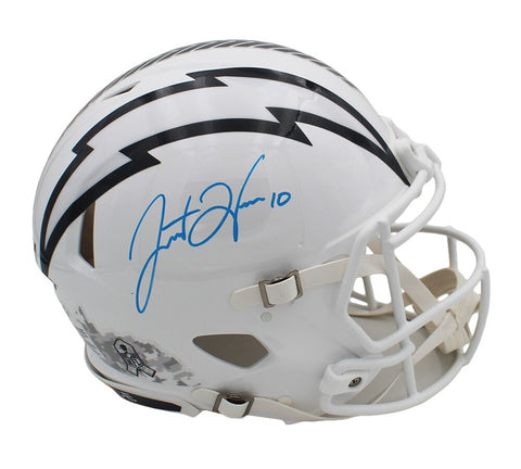 Justin Herbert Signed Los Angeles Chargers Speed Authentic STS 3 HFL Helmet
