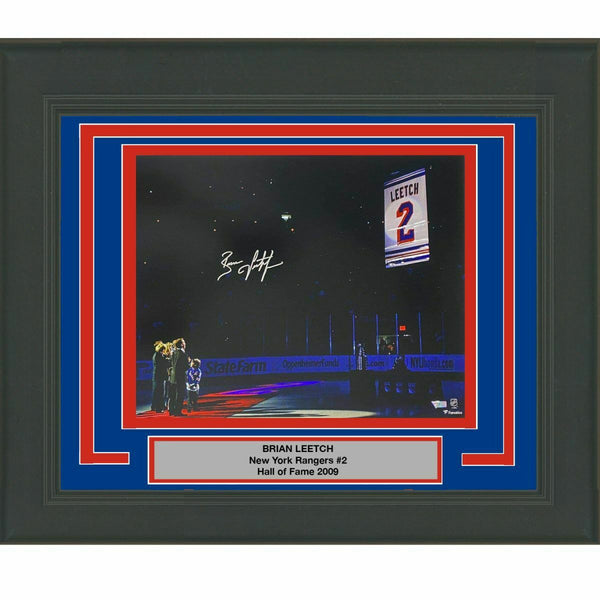 FRAMED Autographed/Signed BRIAN LEETCH New York Rangers 16x20 Photo Fanatics COA