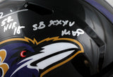 Ray Lewis Signed Baltimore Ravens F/S Speed Helmet w/2 Insc.-Beckett W Hologram