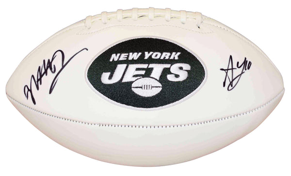 ALLEN LAZARD & MECOLE HARDMAN SIGNED NEW YORK JETS LOGO FOOTBALL BECKETT