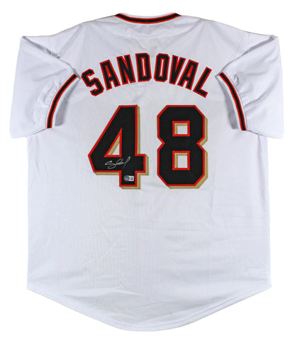 Pablo Sandoval Authentic Signed White Pro Style Jersey BAS Witnessed