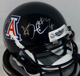 Ka'Deem Carey Signed Arizona Wildcats Blue Mini Helmet W/ Bear Down- JSA W Auth