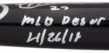 Vladimir Guerrero Jr Blue Jays Signed Black Bat MLB Debut Date Inscription JSA