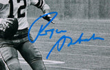 Roger Staubach Autographed Cowboys 8x10 B&W Scrambling FP Photo-Beckett W Holo