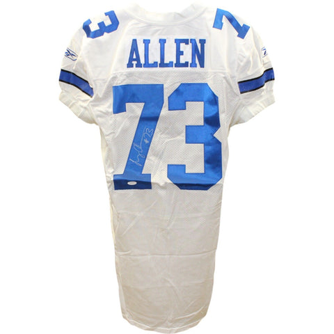 Larry Allen Signed Cowboys Game Issued Reebok 50 White Jersey JSA 48472