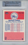 Maurice Cheeks Autographed 1986 Fleer #16 Trading Card Beckett 43874