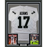 Framed Autographed/Signed Davante Adams 33x42 Las Vegas White Jersey BAS COA