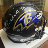 PATRICK QUEEN SIGNED AUTOGRAPHED BALTIMORE RAVENS MINI HELMET BECKETT