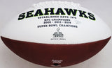 Steve Largent & Jim Zorn Autographed Seahawks Football (Smudged) MCS Holo 83902