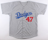 Luis Cruz Signed Dodgers Jersey (PSA COA) Los Angeles Utility Infielder