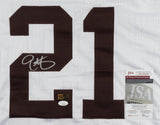 Eric Metcalf Signed Cleveland Browns White Jersey (JSA COA) 3xPro Bowl Returner