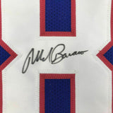 FRAMED Autographed/Signed MARK BAVARO 33x42 New York Blue Jersey PSA/DNA COA