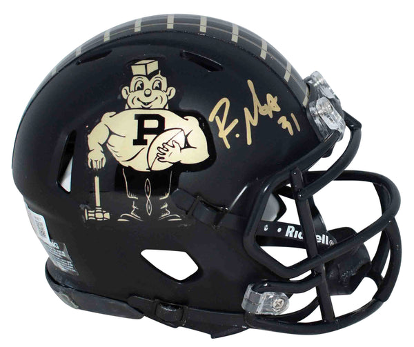 RAHEEM MOSTERT AUTOGRAPHED PURDUE BOILERMAKERS SPEED MINI HELMET BECKETT